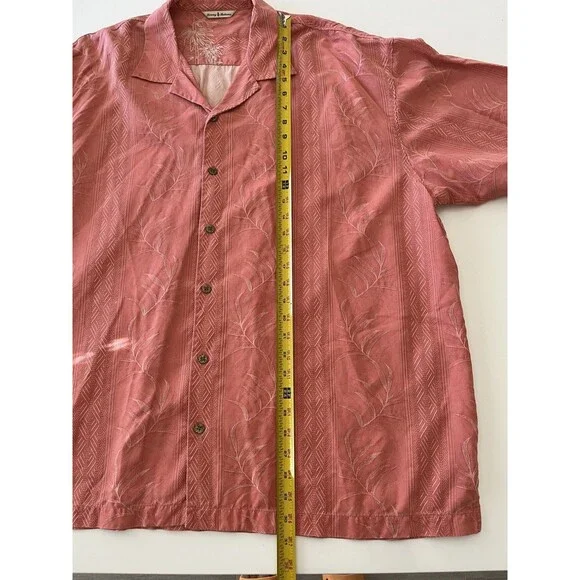 Tommy Bahama Hawaiian 100% Silk Button Up Short Sleeve Floral Beach Resort 2XL - Picture 7 of 7